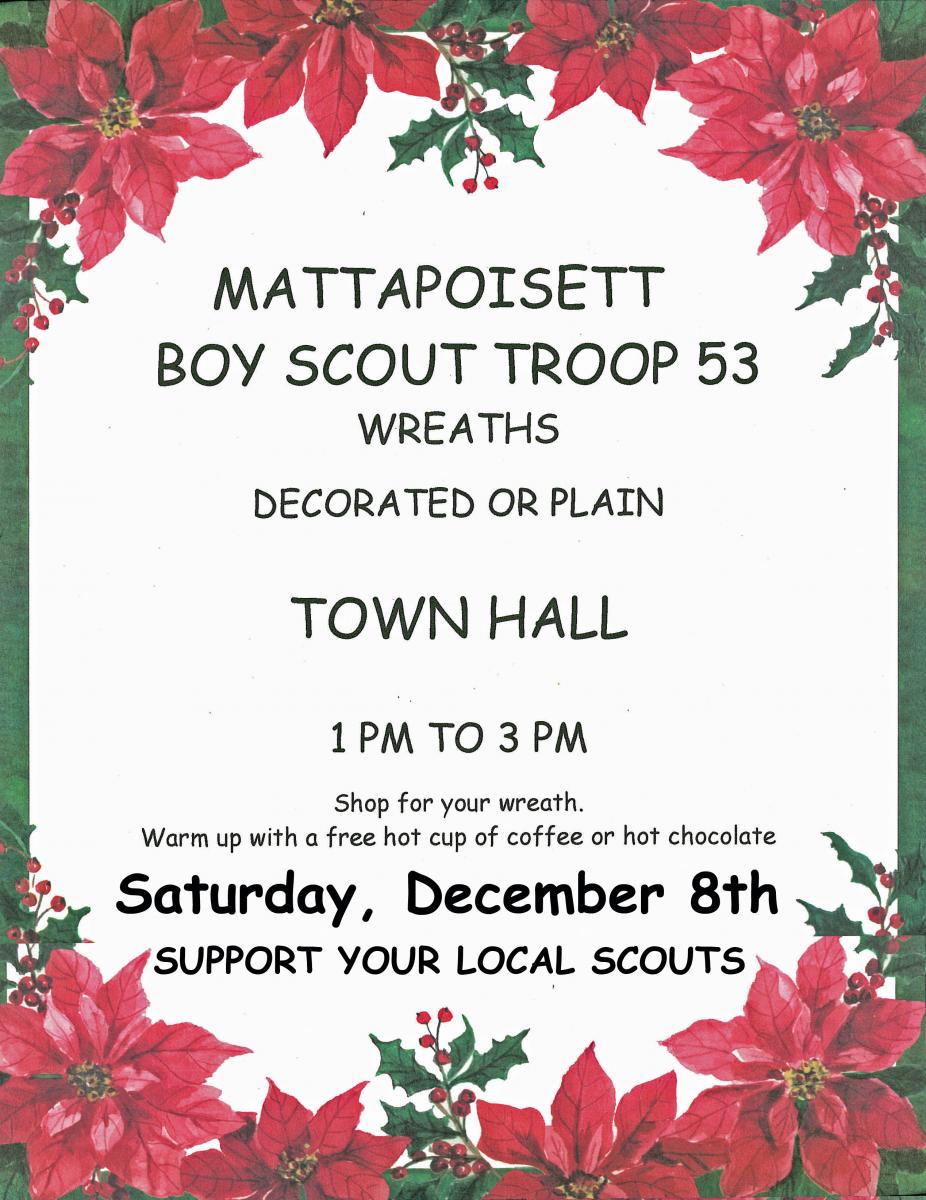 Boy Scout Christmas Wreath Sale Town of Mattapoisett MA