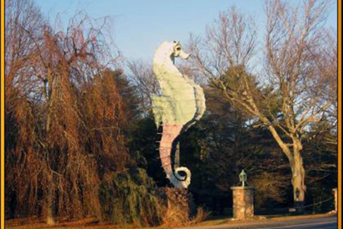 Sea Horse Landmark at Dunseith Gardens