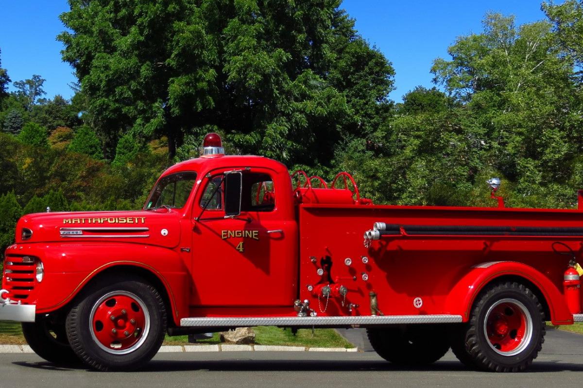 1949 Ford Maxim - Engine 4 that is owned now by the Mattapoisett Firefighters Association. This truck originally served Mattapoisett and has never left the community...